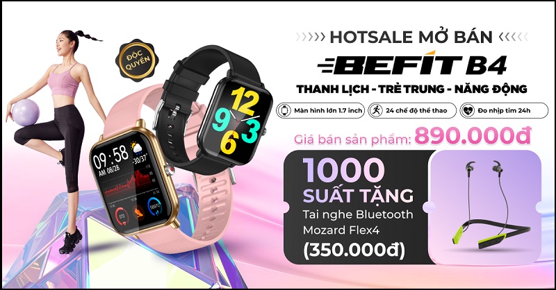 Khuyến mãi đồng hồ thông minh Befit B4